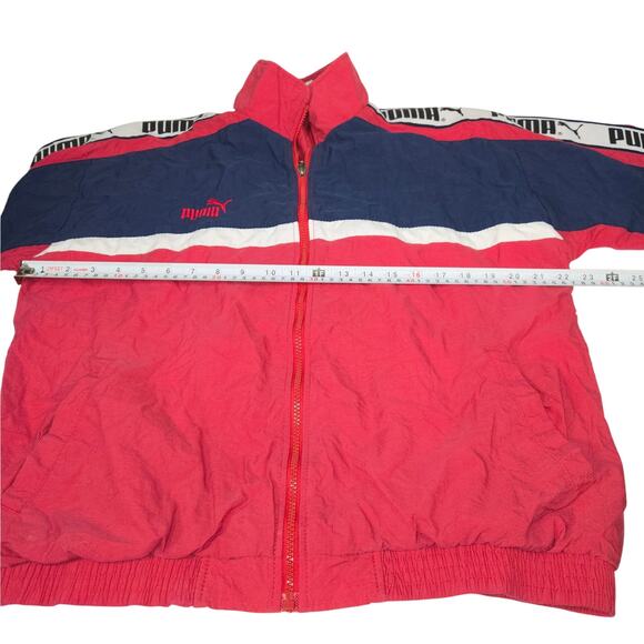 Vintage Puma Mens Medium Tracksuit Jacket Coat Nylon Soccer Spellout Patriotic. - Picture 12 of 15